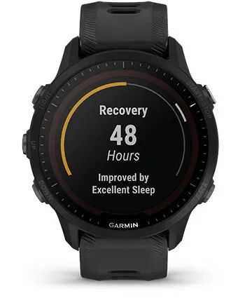 Умные часы Garmin Forerunner 955 с черным ремешком